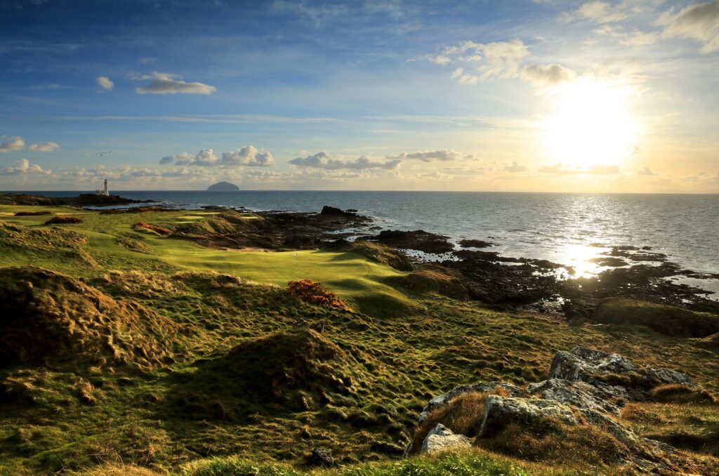 of the Ailsa Course at the Trump Turnberry Resort on April 27, 2016 in Turnberry, Scotland.